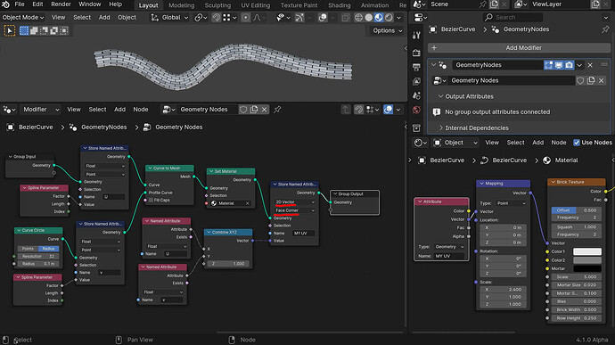 Is there a way to set the UV map of say a pipe generated in Geometry ...