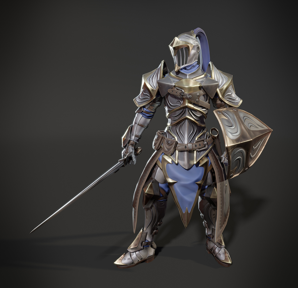 Stylized Knight - Game Ready Character - Finished Projects - Blender ...