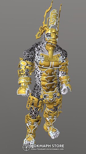 01 - Jaguar demigod - with mayan armor - hokmaphstore - ek balam - avatar - for - secondlife