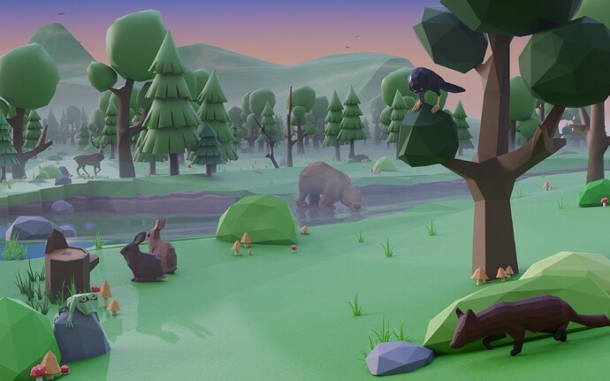 0 FreD-CoMal - Lapins Renard LowPoly final