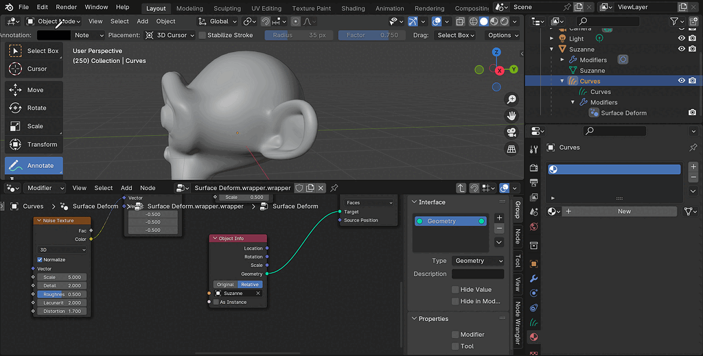 Why new hair system lose its curve in object mode but not in edit and ...