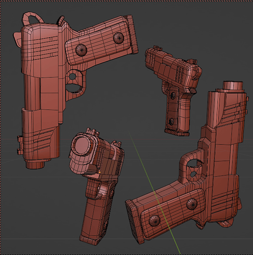 Pistol wireframe