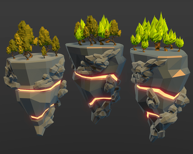 Floating Islands Finished Projects Blender Artists Community