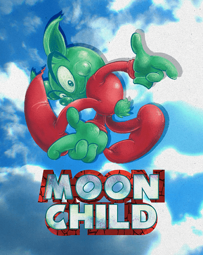 Moon Child fan art by Very Small Skeleton on Bluesky