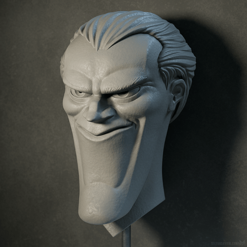metin-seven_stylized-3d-modeler-sculptor-illustrator_joker-evil-grin-bust-head-portrait