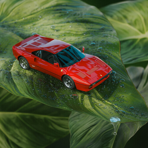 car on leaf