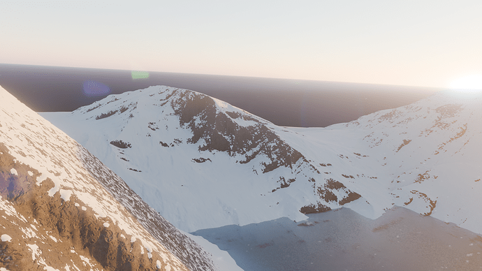 hills with an ocean behind
