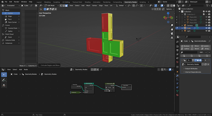 Geometry Nodes: Scaling Objects in a Collection to Fit Faces - Modeling ...