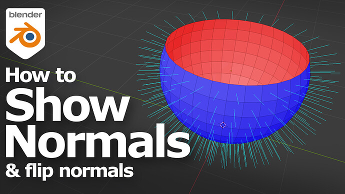 How to show normals and flip normals in Blender YT