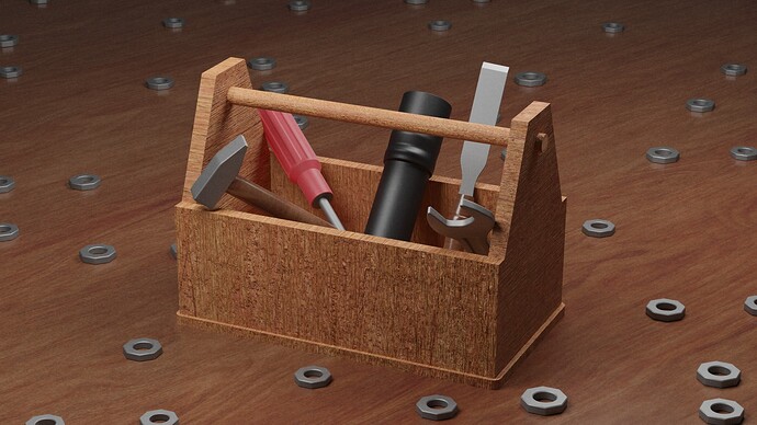 Composited Tool Box Render