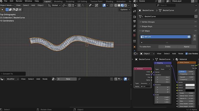 Is there a way to set the UV map of say a pipe generated in Geometry ...