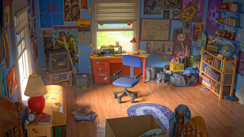 Andy's Room from Toy Story 3 Finished Projects Blender Artists