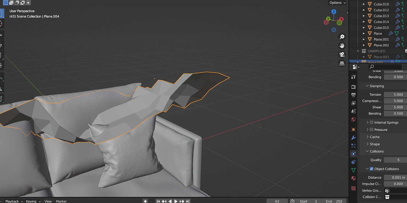 Collision issue for cloth simulation - Particles and Physics ...