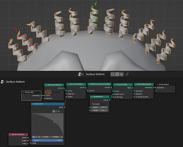 Geo nodes: curve normals to surface normals? - Modeling - Blender ...