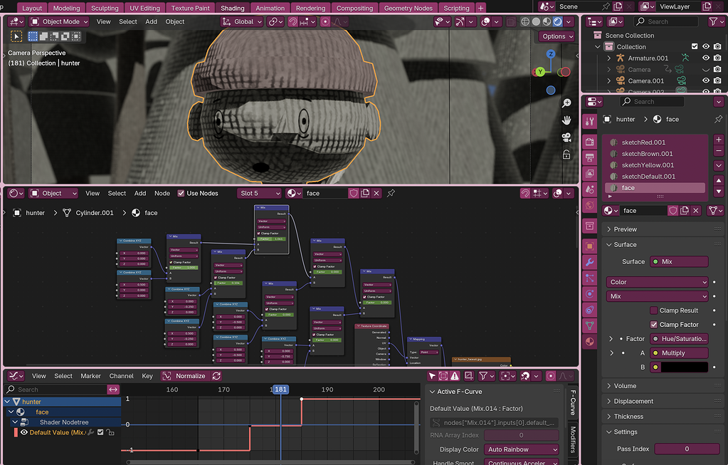Constant interpolation for material keyframe not working - Animation ...