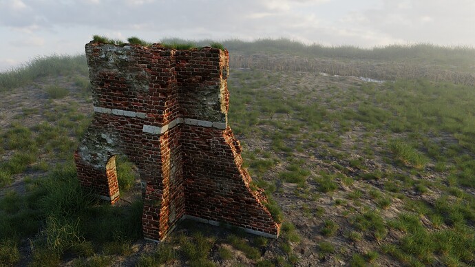 old broken wall