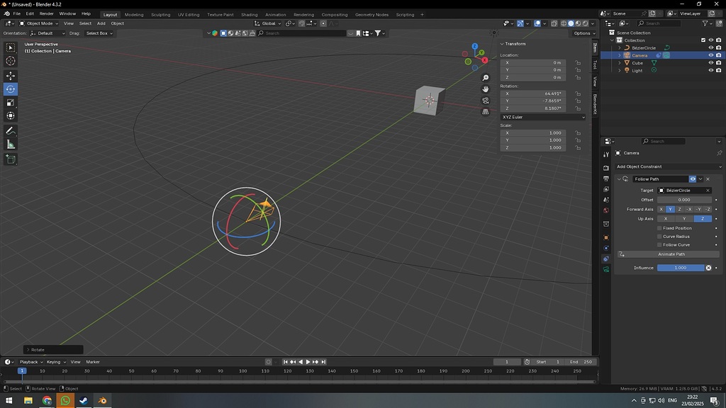 Camera follow path - Animation and Rigging - Blender Artists Community