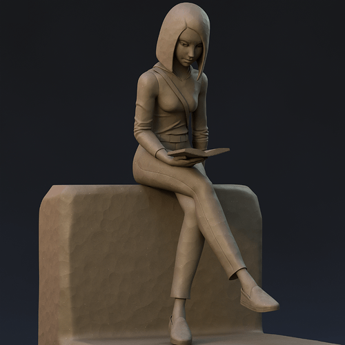 Sculpture - Girl Reading
