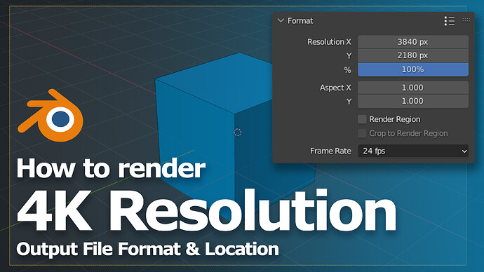 How to Set Render Resolution FHD 2K 4K 8K Resolution