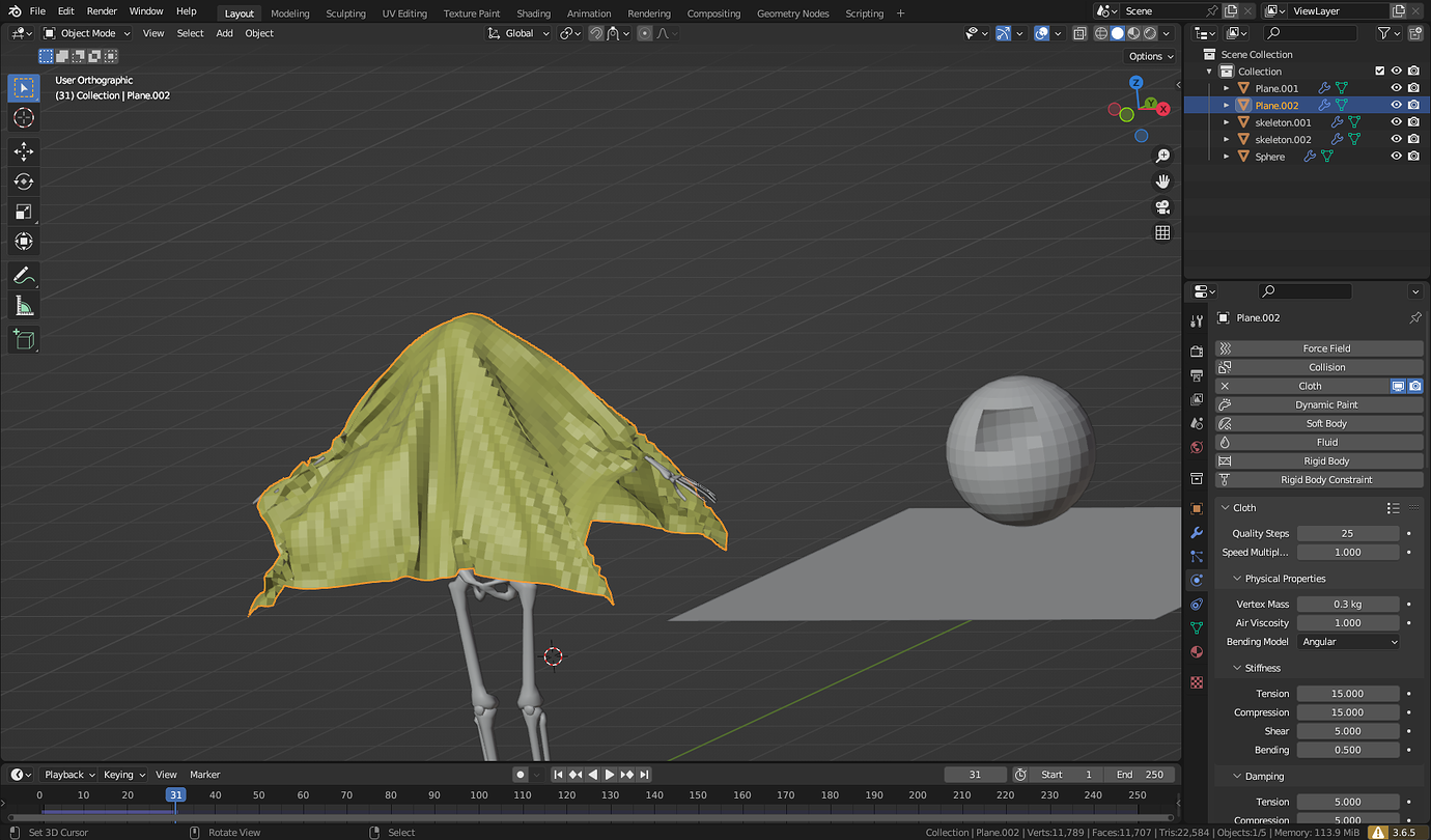 Problem with cloth modifier - Particles and Physics Simulations ...