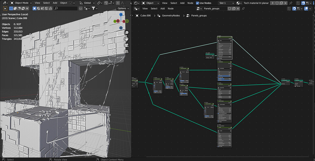 Geometry nodes scifi panels generator (with project file) - Blender ...