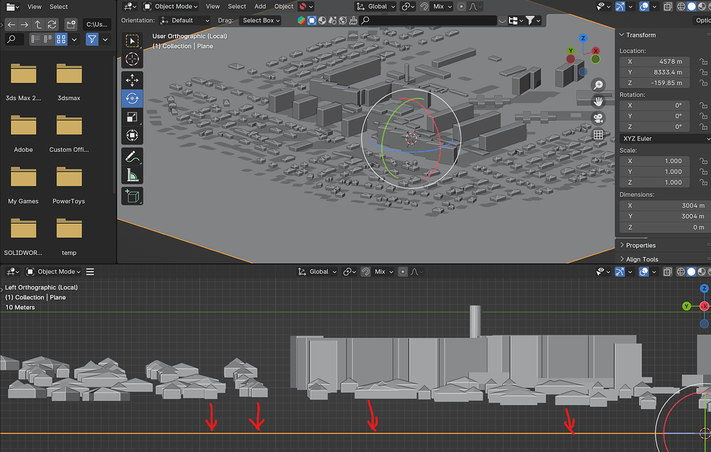Align objects individually within one mesh with Geo nodes - Modeling ...