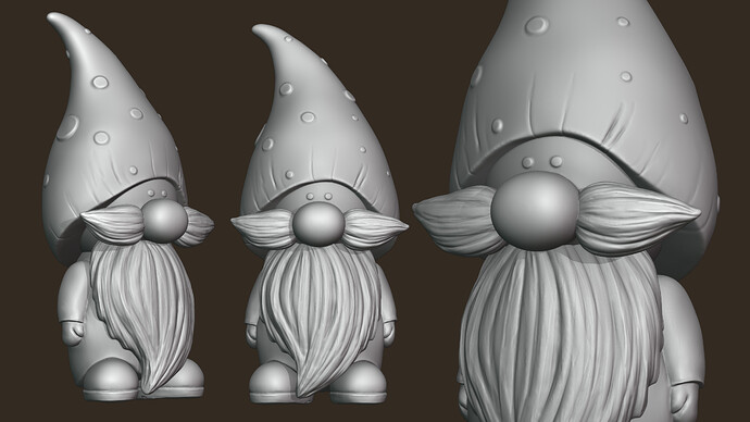 Cute Garden Gnome Character Sculpt 13