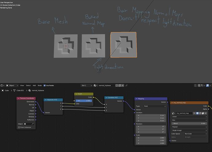 Is there anyway to make normal maps work properly with box mapping ...