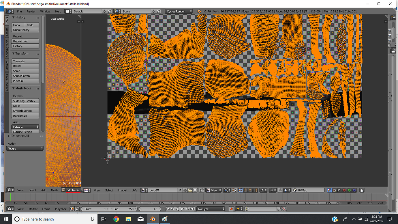 Overlapping uv map in texture paint, but not edit mode - Materials and ...