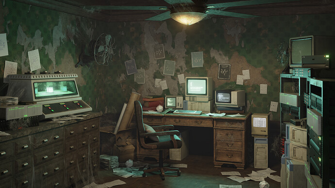 Random Computer Room Old Old Computer room - Finished Projects - Blender Artists Community