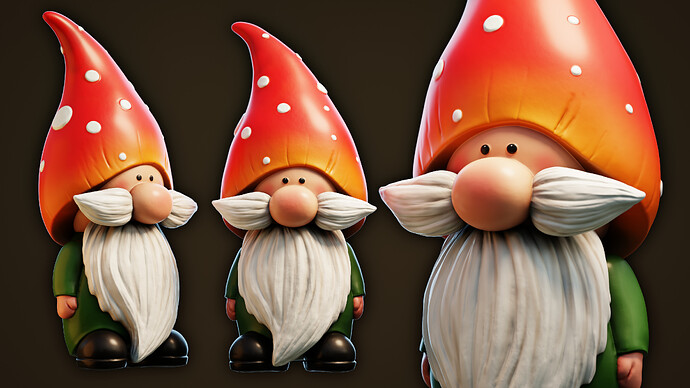 Cute Garden Gnome Character Sculpt 9