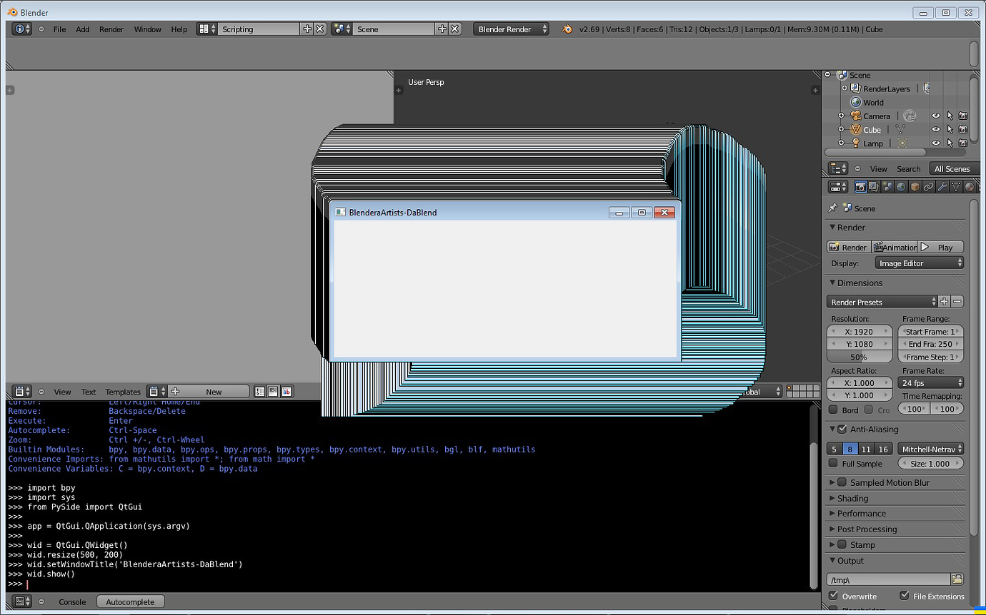Blender + PySide problem - Python Support - Blender Artists Community