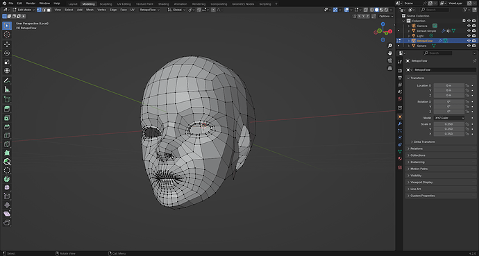 sculpt 26 15-08-24 mesh hat lady retopoflow 1