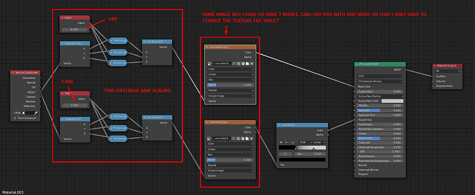 How to use the same image texture node twice but edit it once ...