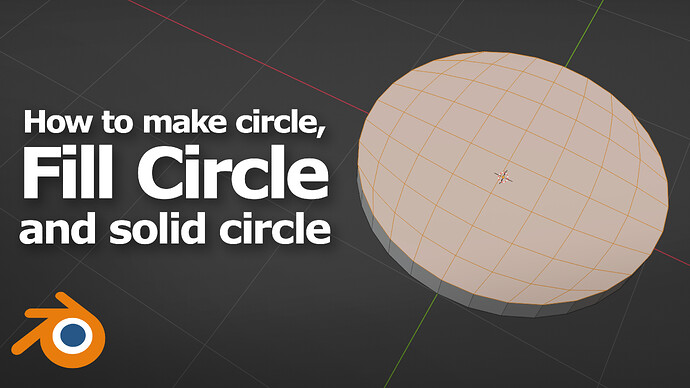 How to make a circle in Blender YT