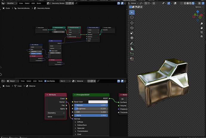 Blender 4.5 - How to setup Set Mesh Normal node - Lighting and ...