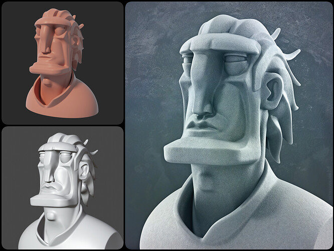 metin-seven_stylized-3d-modeler-sculptor-illustrator_stone-man-head-bust-sculpture_process