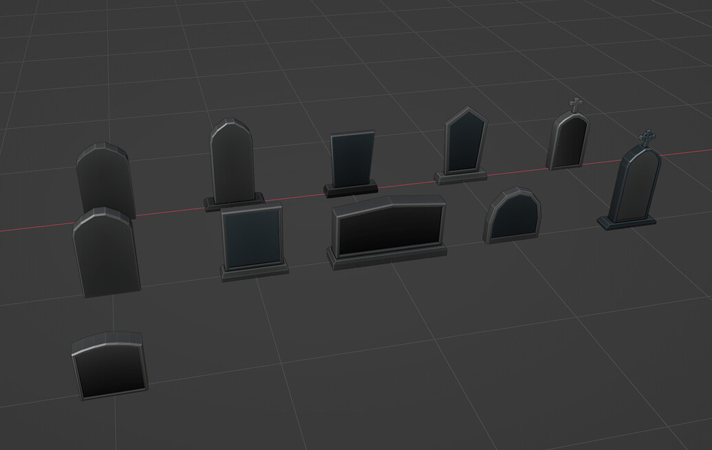 Low Poly Graveyard Game Ready Assets Pack WIP Thread - Works In ...