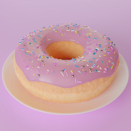 donut whith plate