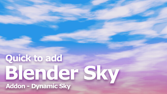 how to add Sky in Blender