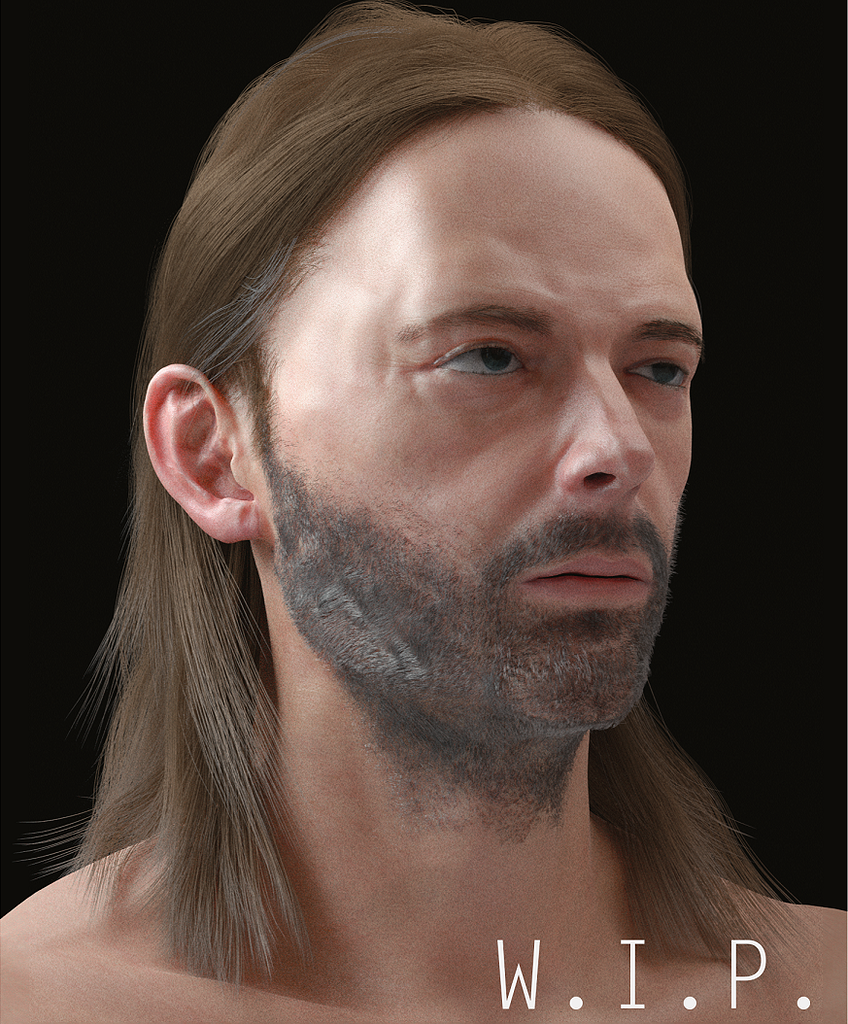 Thom Yorke portrait WIP Works in Progress Blender Artists