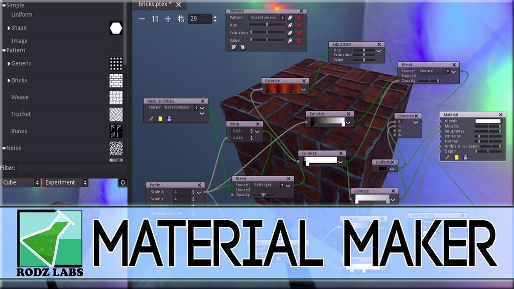 Material Maker (opensource) material generator that has cool features ...