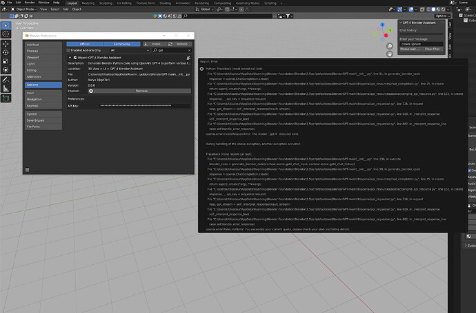 GPT addon python error - Technical Support - Blender Artists Community