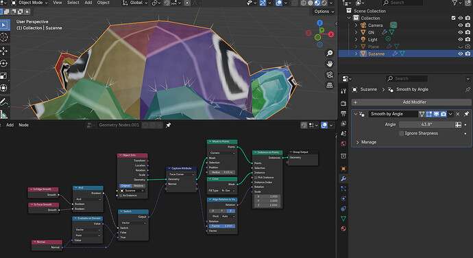 Writing Vertex Colors In Geometry Nodes With Split Normals - Modeling ...