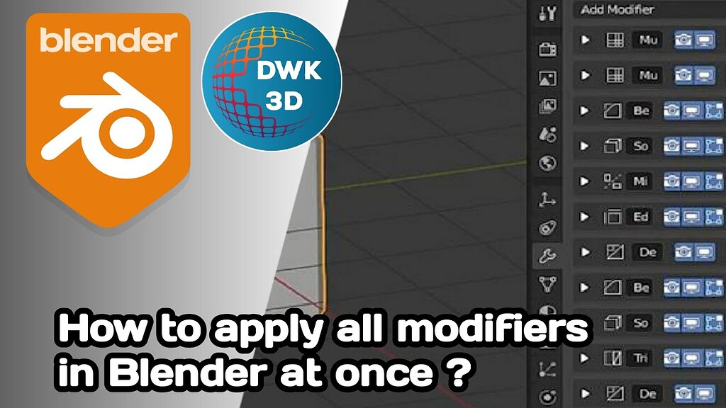 How to apply all modifiers at once in Blender - Tutorials, Tips and ...