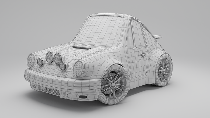 Porsche - Cam01 Frame 04 Wireframe