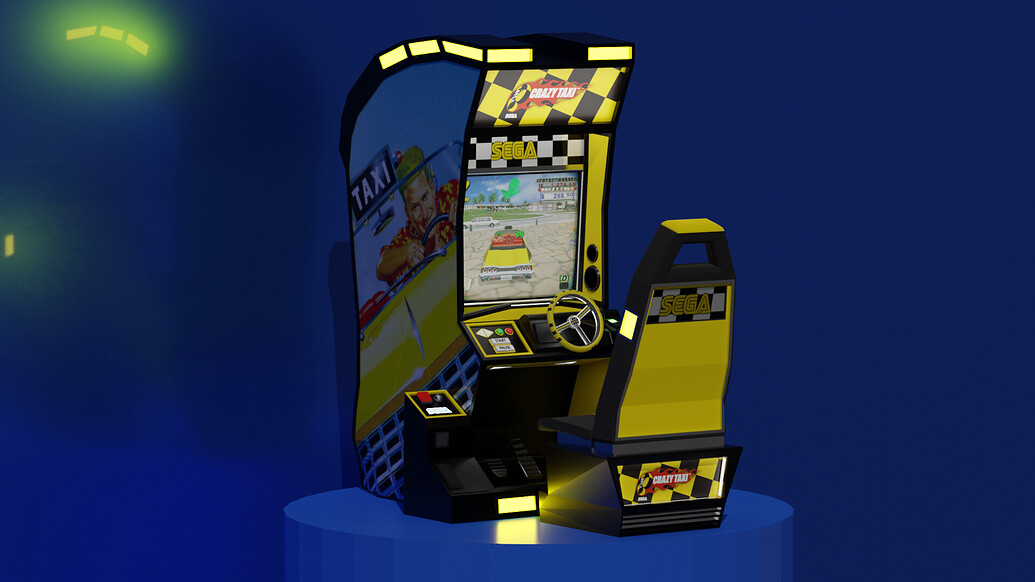 Crazy Taxi Arcade Machine - Finished Projects - Blender Artists Community