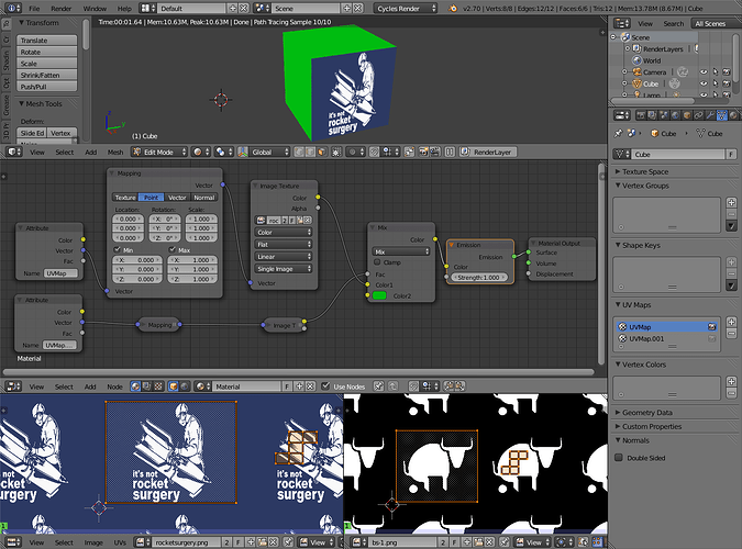 Multiple UV Maps per Mesh Object with image textures - Basics ...