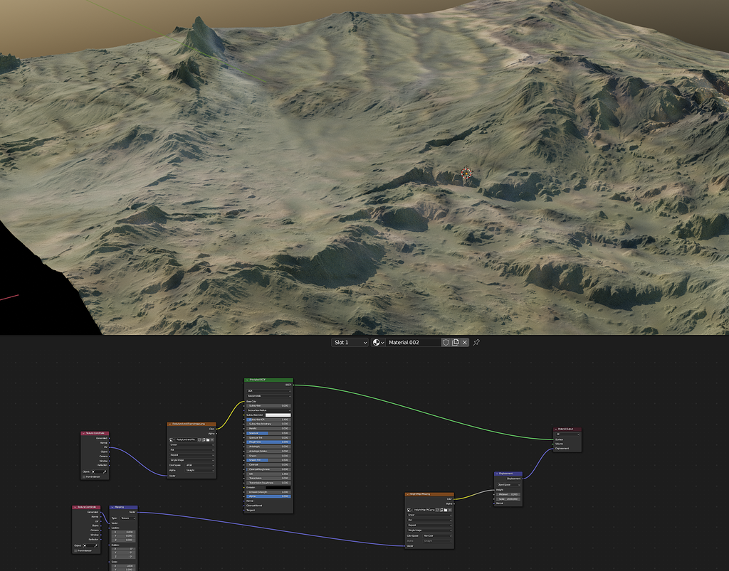 Texturing and Baking a really large terrain (for game) - Materials and ...