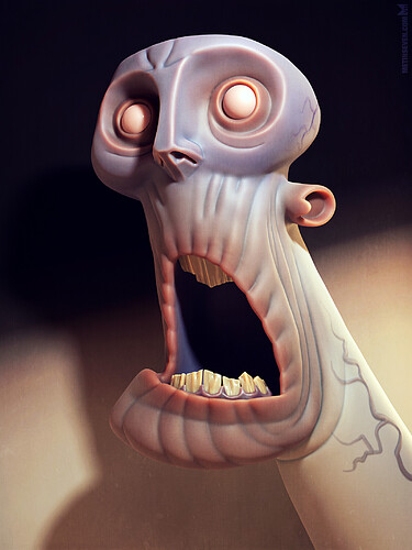 metin-seven_3d-artist-modeler-illustrator_stylized-screaming-zombie